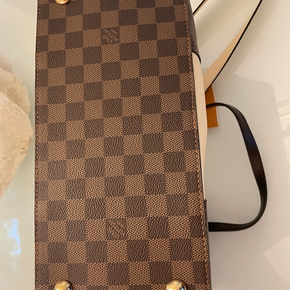 Louis Vuitton Damier Shoulder Bag with zipper Brown Cream (W/ lock & key) N44022 - Picture 10 of 15